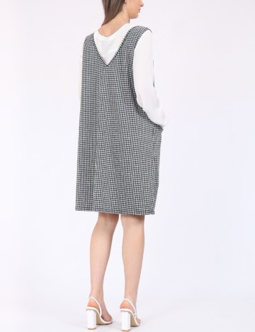 Rochie scurta Vero Moda, negru/alb