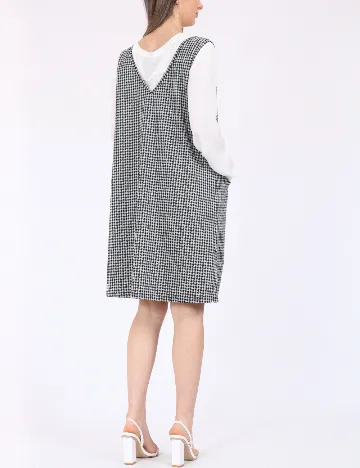 Rochie scurta Vero Moda, negru/alb