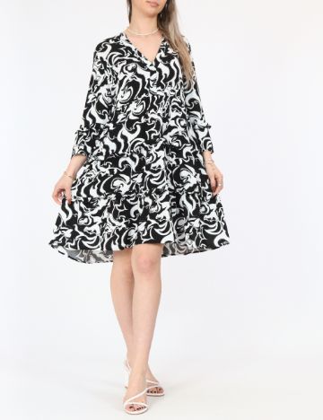 Rochie scurta Vero Moda, negru/alb