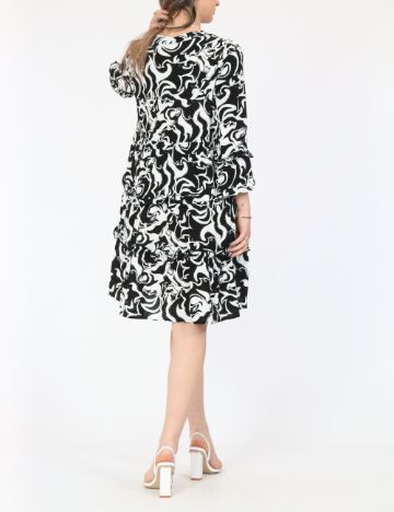 Rochie scurta Vero Moda, negru/alb