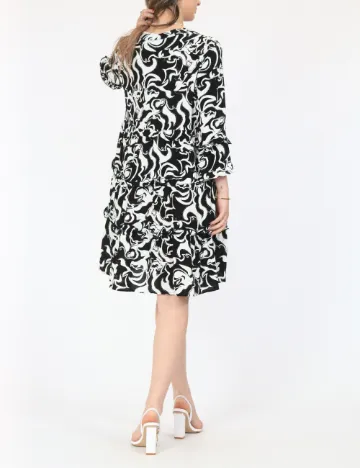 Rochie scurta Vero Moda, negru/alb