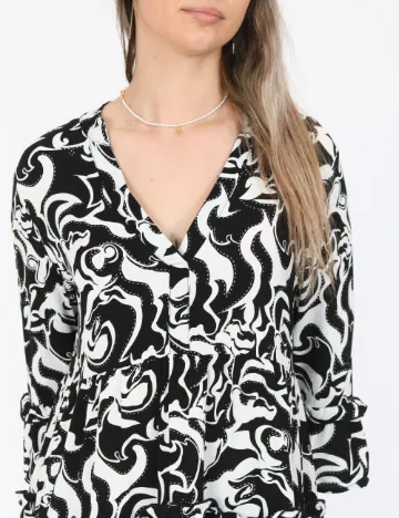 Rochie scurta Vero Moda, negru/alb