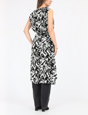 Cardigan Vero Moda, alb/negru