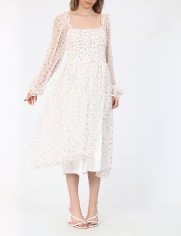 Rochie medie Vero Moda, alb
