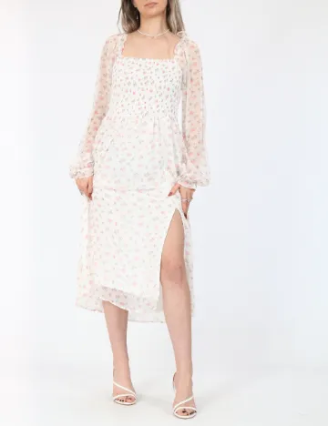 Rochie medie Vero Moda, alb