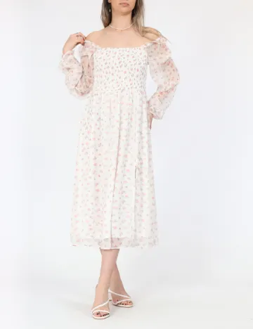 Rochie medie Vero Moda, alb