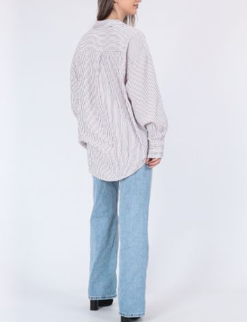 Camasa Oversize Vero Moda, alb/maro