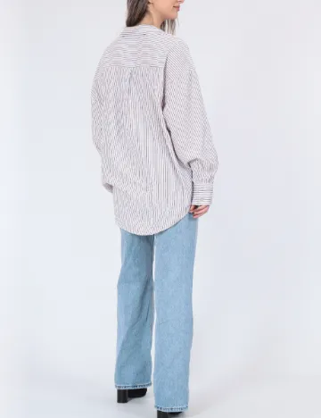 Camasa Oversize Vero Moda, alb/maro