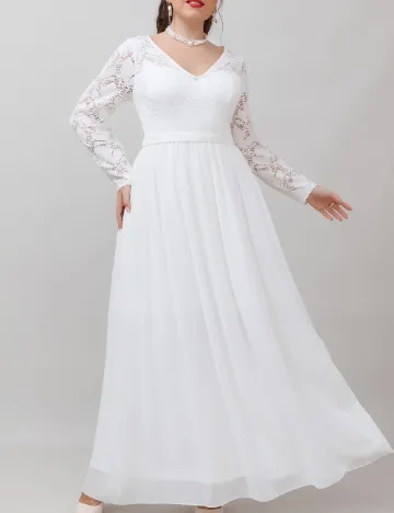 Rochie lunga UNITHORSE, alb
