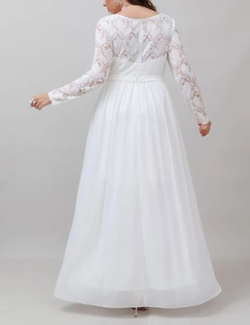 Rochie lunga UNITHORSE, alb