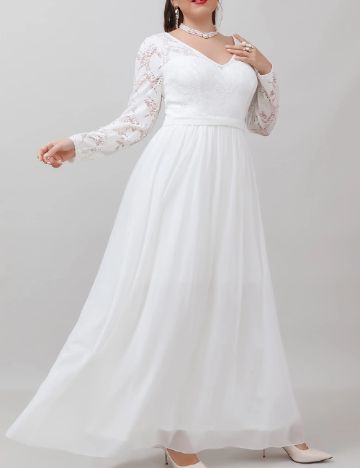 Rochie lunga UNITHORSE, alb