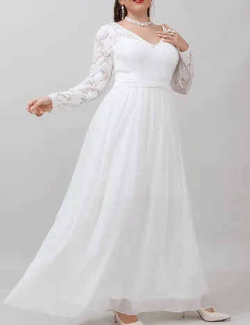 Rochie lunga UNITHORSE, alb