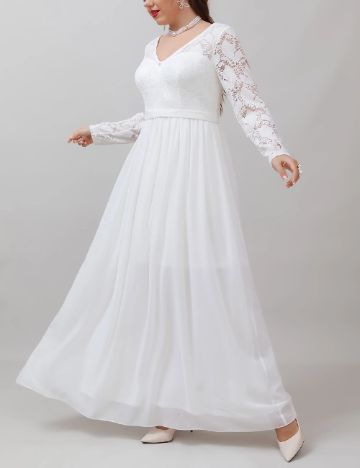 Rochie lunga UNITHORSE, alb