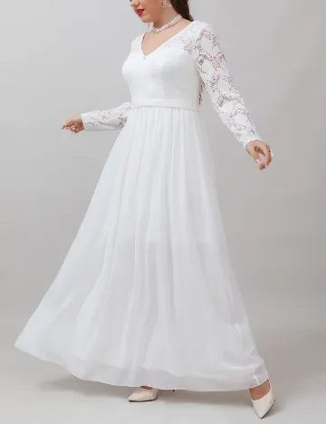 Rochie lunga UNITHORSE, alb
