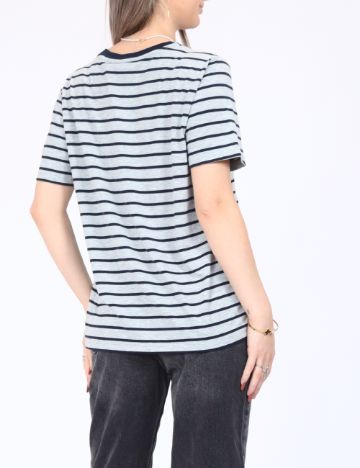 Tricou Vero Moda, gri/albastru