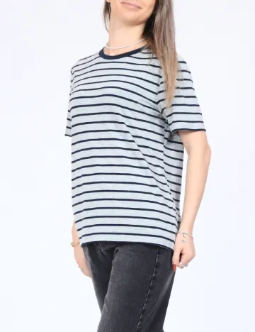 Tricou Vero Moda, gri/albastru