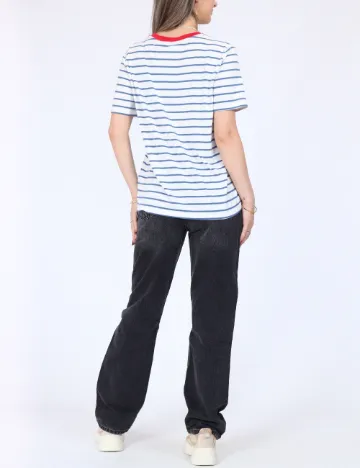 Tricou Vero Moda, alb/albastru