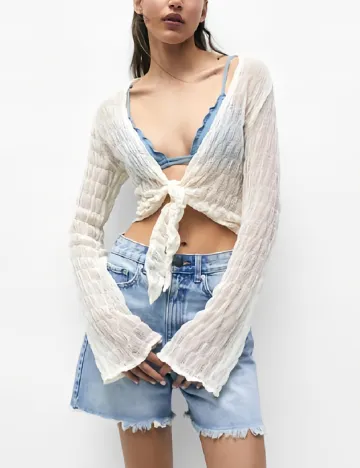 Bluza Pull&Bear, ecru