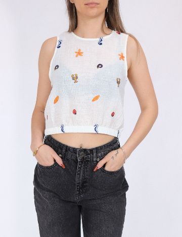 Top Vero Moda, alb