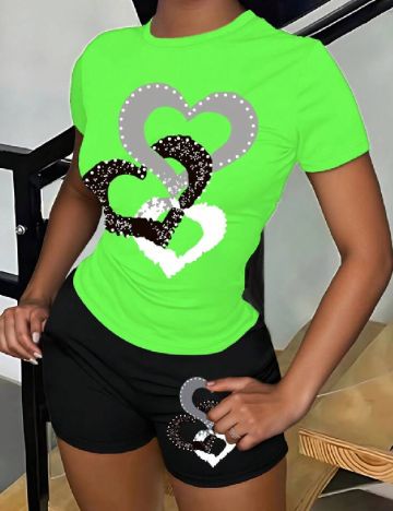Compleu SHEIN, negru/verde