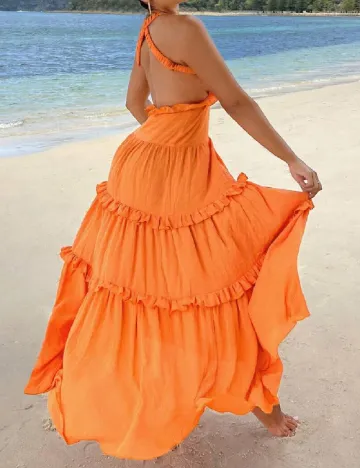 Rochie lunga SHEIN CURVE, portocaliu