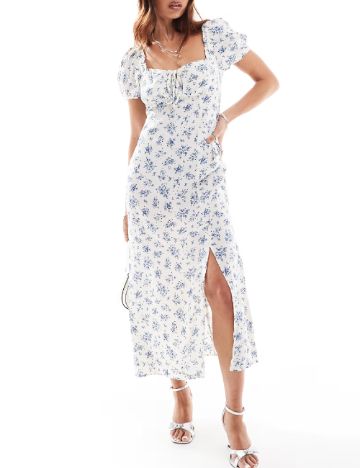 Rochie medie New look, crem