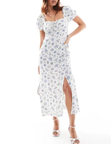 Rochie medie New look, crem