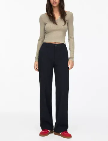 Pantaloni Pull&Bear, albastru