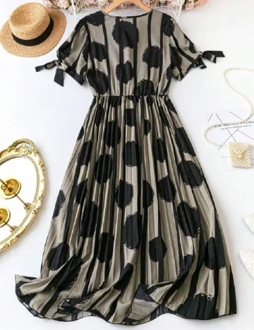 Rochie medie SHEIN CURVE, negru/gri Gri
