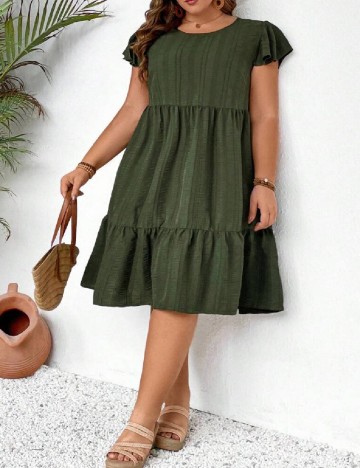 Rochie medie SHEIN CURVE, verde
