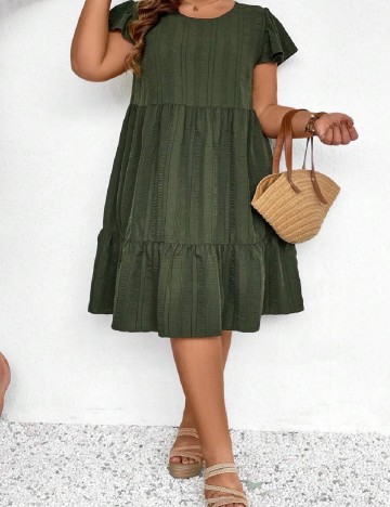 Rochie medie SHEIN CURVE, verde