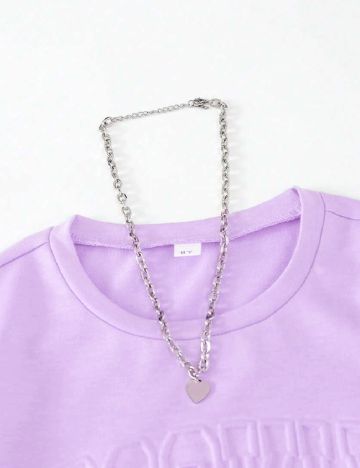 Tricou Shein Kids, lila