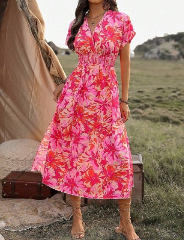 Rochie lunga SHEIN CURVE, roz