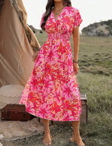 Rochie lunga SHEIN CURVE, roz