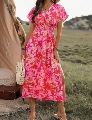 Rochie lunga SHEIN CURVE, roz
