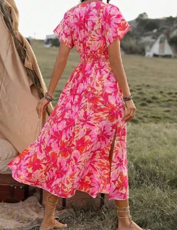 Rochie lunga SHEIN CURVE, roz