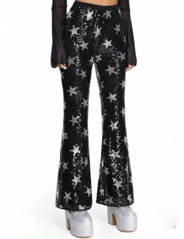 Pantaloni Romwe, negru Negru