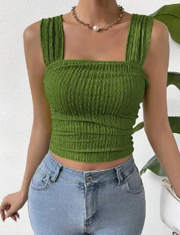 Top SHEIN, verde Verde