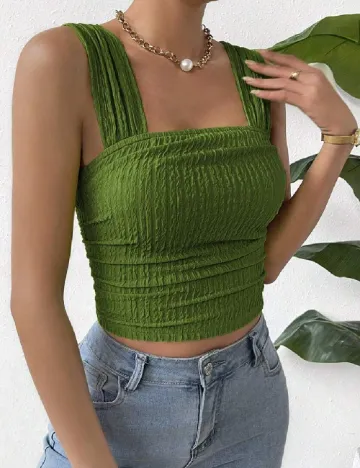Top SHEIN, verde Verde