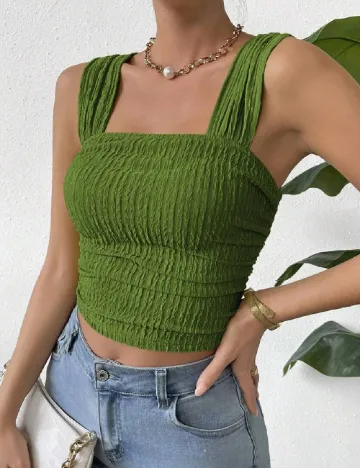 Top SHEIN, verde Verde