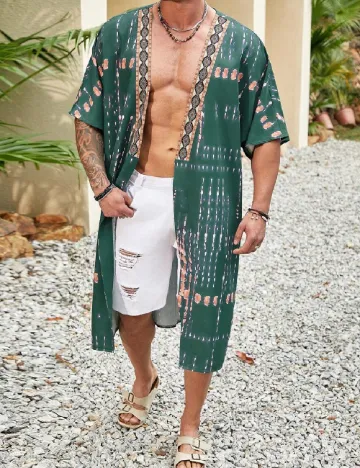 Blazer SHEIN Plus Size Men, verde