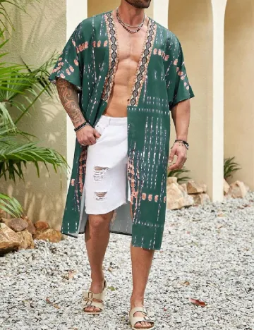 Blazer SHEIN Plus Size Men, verde