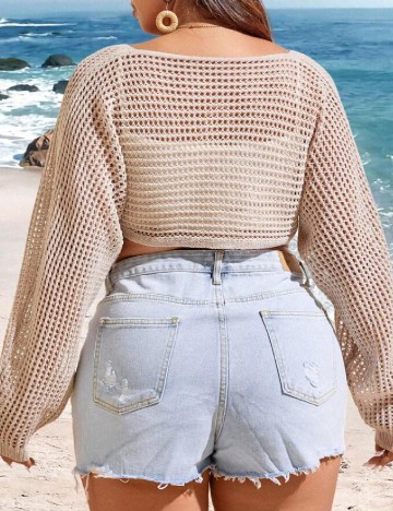 Bolero SHEIN CURVE, crem