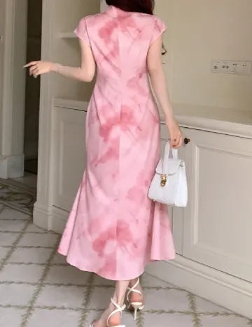 Rochie medie Dazy, roz
