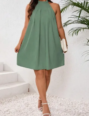 Rochie scurta SHEIN CURVE, verde