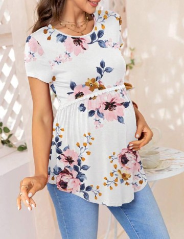 Bluza SHEIN Maternity, alb