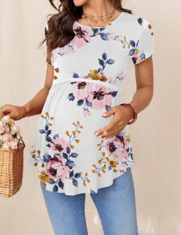 Bluza SHEIN Maternity, alb