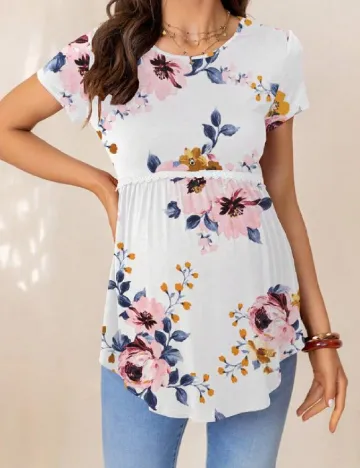 Bluza SHEIN Maternity, alb