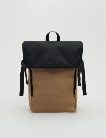 Rucsac Reserved, bej/negru Crem