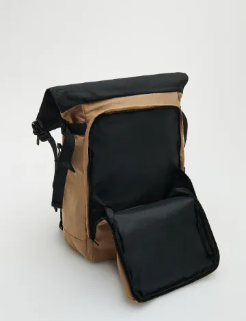 Rucsac Reserved, bej/negru Crem